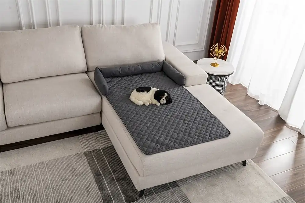 100% Waterproof Pet Bed Mat, All-Season Anti-Slip Dog Couch Cover, Washable Cat Cushion Car Seat Protector & Crate Pad for Dogs