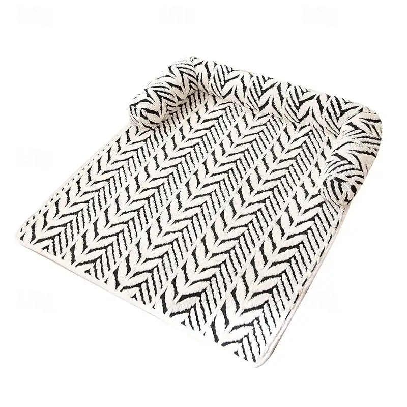 Calming Plush Thickened Dog Bed Mat, Non-Slip Washable Faux Fur Cat Cushion, Fluffy Pet Sofa Cover & Furniture Protector for Small Medium Dogs -