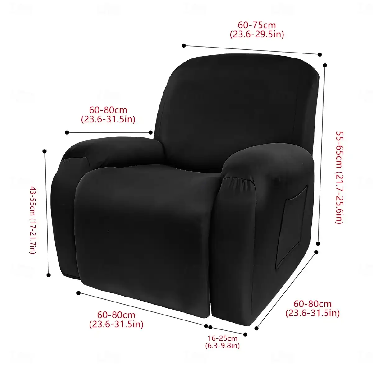 Waterproof Couch Cover Stretch Milk Silk Recliner Sofa Cover Full Coverage Non Slip Elastic Slipcover Universal Fit Massage Chair Protector Couch Cov