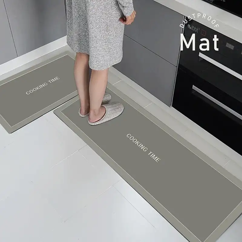 Rubber Backing Kitchen Floor Mat Non-slip Waterproof Oil-proof Kitchen Rugs Super Absorbent Quick Dry Bathroom Mats Washable Indoor Door Mat Home Deco
